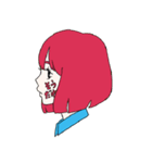 横顔女子（個別スタンプ：5）