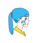 横顔女子（個別スタンプ：6）