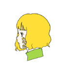 横顔女子（個別スタンプ：7）