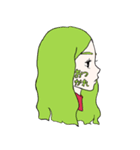 横顔女子（個別スタンプ：8）
