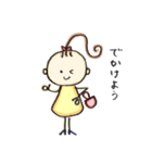 ポニーテールの女の子のスタンプ（個別スタンプ：3）