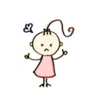 ポニーテールの女の子のスタンプ（個別スタンプ：9）