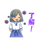 実家暮らし女・普段用スタンプ（個別スタンプ：15）
