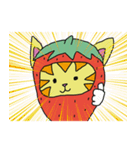 ゆるかわいいイチゴ猫のほのぼの日常系（個別スタンプ：23）