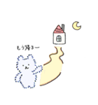 仕事に悩むふわふわクマ（個別スタンプ：8）