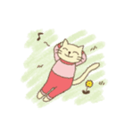 のんびりネコと森の生活 with くまさん（個別スタンプ：1）