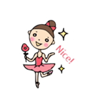 かわいいバレリーナ（個別スタンプ：12）