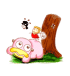 カルボンとナーラ 夏の水彩画スタンプ♬（個別スタンプ：7）