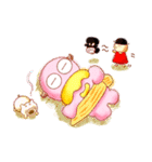 カルボンとナーラ 夏の水彩画スタンプ♬（個別スタンプ：8）