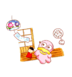 カルボンとナーラ 夏の水彩画スタンプ♬（個別スタンプ：10）