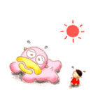 カルボンとナーラ 夏の水彩画スタンプ♬（個別スタンプ：21）
