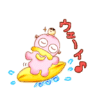 カルボンとナーラ 夏の水彩画スタンプ♬（個別スタンプ：24）