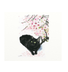 猫水彩画スタンプ（個別スタンプ：6）