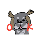 まゆげがあるプードル（日本語）（個別スタンプ：2）