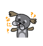 まゆげがあるプードル（日本語）（個別スタンプ：7）