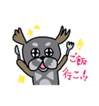 まゆげがあるプードル（日本語）（個別スタンプ：9）