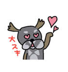 まゆげがあるプードル（日本語）（個別スタンプ：12）