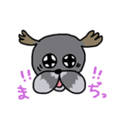 まゆげがあるプードル（日本語）（個別スタンプ：18）