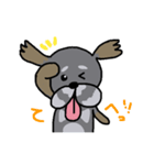 まゆげがあるプードル（日本語）（個別スタンプ：21）