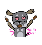 まゆげがあるプードル（日本語）（個別スタンプ：24）