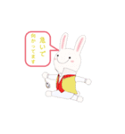 可愛いキャラクターであいさつスタンプ（個別スタンプ：4）