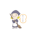 可愛いキャラクターであいさつスタンプ（個別スタンプ：5）