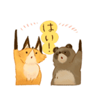 なかよしキツネとタヌキ（個別スタンプ：12）