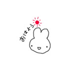 ゆる離れ目うさぎ（個別スタンプ：1）
