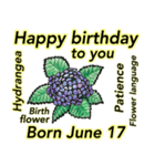 6月、誕生日ごとの誕生花と花言葉（個別スタンプ：17）