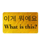 英語 - 韓国語 Gold Version 1（個別スタンプ：27）