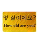 英語 - 韓国語 Gold Version 1（個別スタンプ：40）