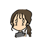 もじゃボーイの彼女（個別スタンプ：1）