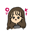 もじゃボーイの彼女（個別スタンプ：2）