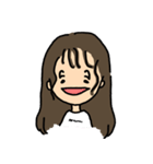もじゃボーイの彼女（個別スタンプ：4）