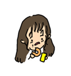 もじゃボーイの彼女（個別スタンプ：5）