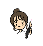 もじゃボーイの彼女（個別スタンプ：7）