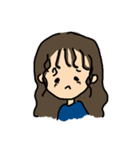 もじゃボーイの彼女（個別スタンプ：12）