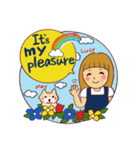 可愛いワンコとアメリカンスタンプ（個別スタンプ：1）