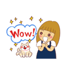 可愛いワンコとアメリカンスタンプ（個別スタンプ：7）