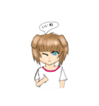 犬系の女の子挨拶（個別スタンプ：40）