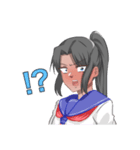 褐色っ娘 ふうかちゃん（個別スタンプ：9）