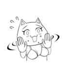 ネコ的な女性（個別スタンプ：23）