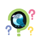 ブルーボタンのポコくん（個別スタンプ：1）