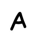 手書きアルファベット＆数字（個別スタンプ：1）