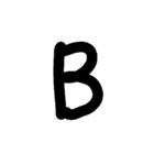 手書きアルファベット＆数字（個別スタンプ：2）
