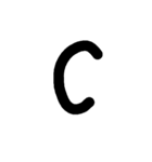 手書きアルファベット＆数字（個別スタンプ：3）