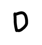 手書きアルファベット＆数字（個別スタンプ：4）