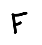 手書きアルファベット＆数字（個別スタンプ：6）