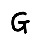 手書きアルファベット＆数字（個別スタンプ：7）