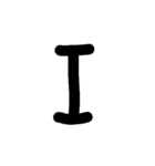 手書きアルファベット＆数字（個別スタンプ：9）